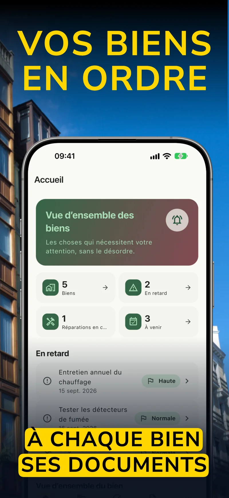 Propivio · Organisation des biens