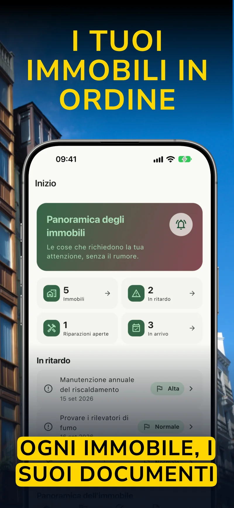 Propivio · Organizzazione degli immobili