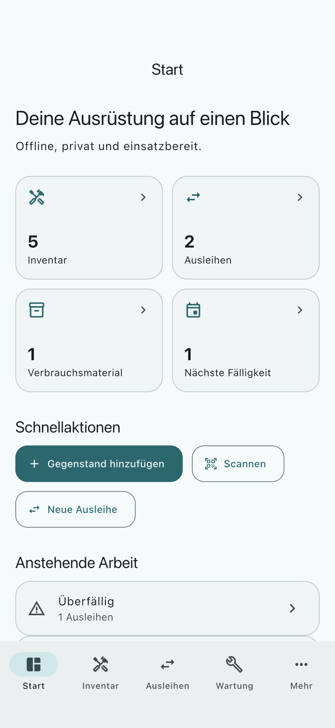 Navigation and dashboard — Kitrivio