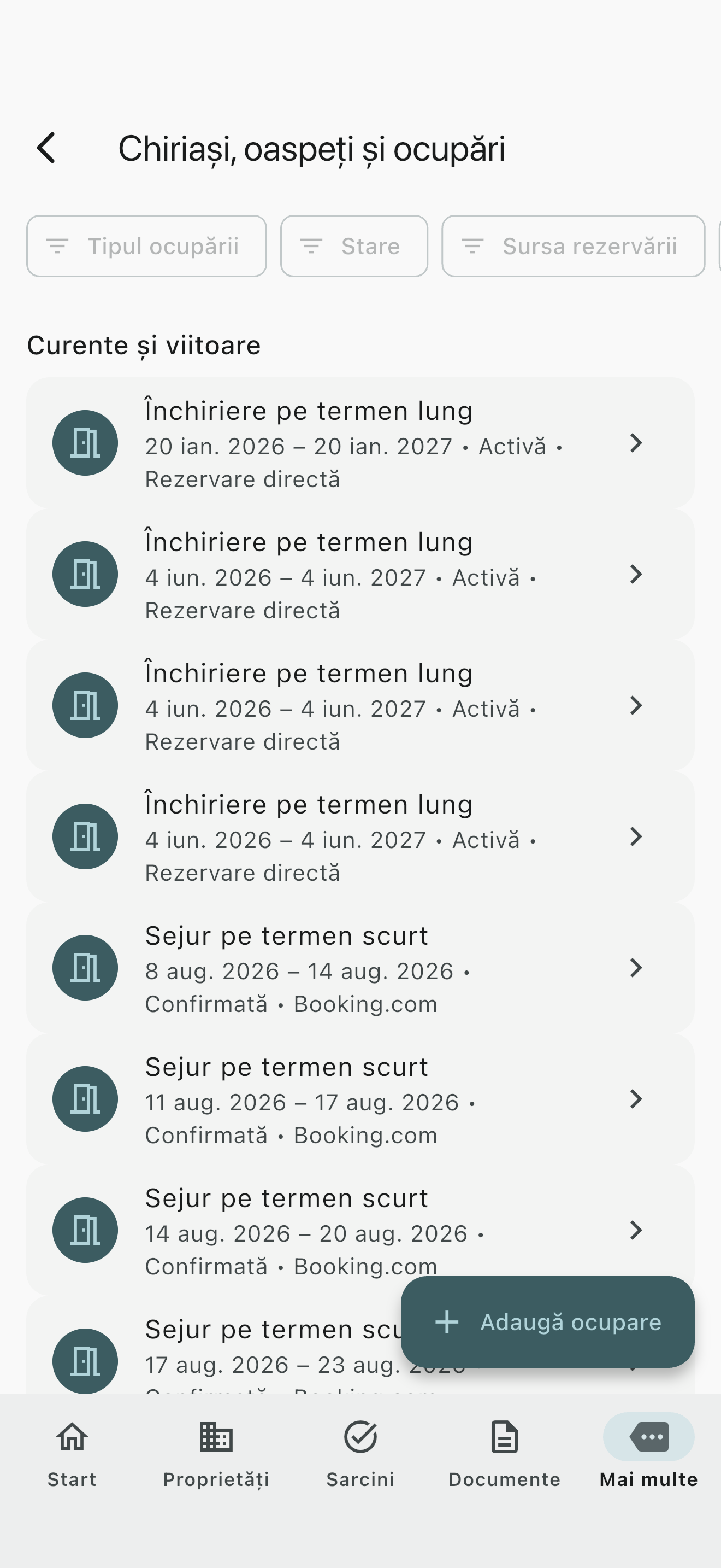 Prezentarea ocupărilor din Propivio, cu ocupările curente și viitoare.